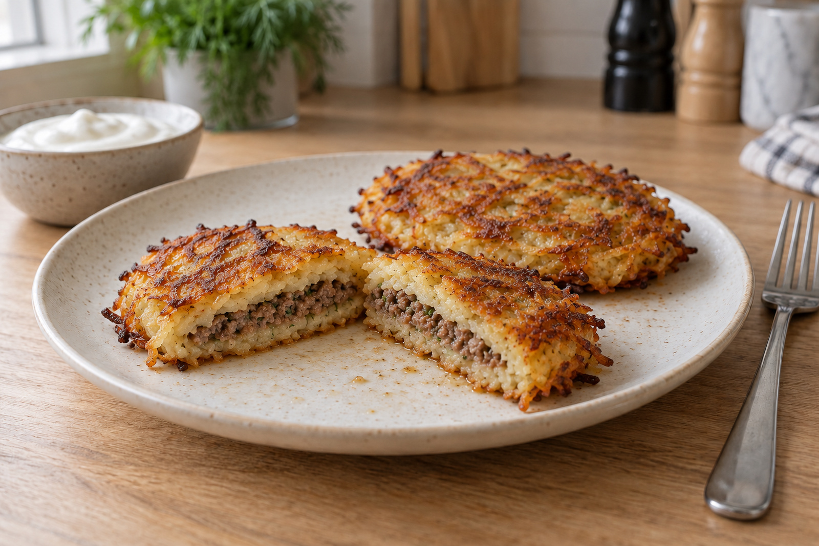 Колдуны из картофеля с мясной начинкой