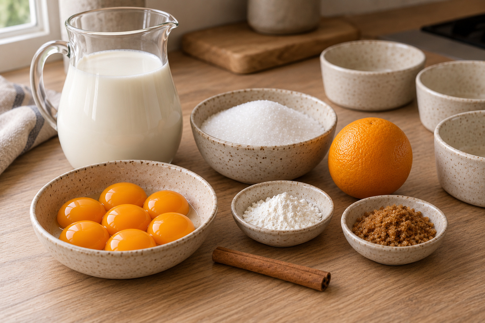 Продукты для крема каталана