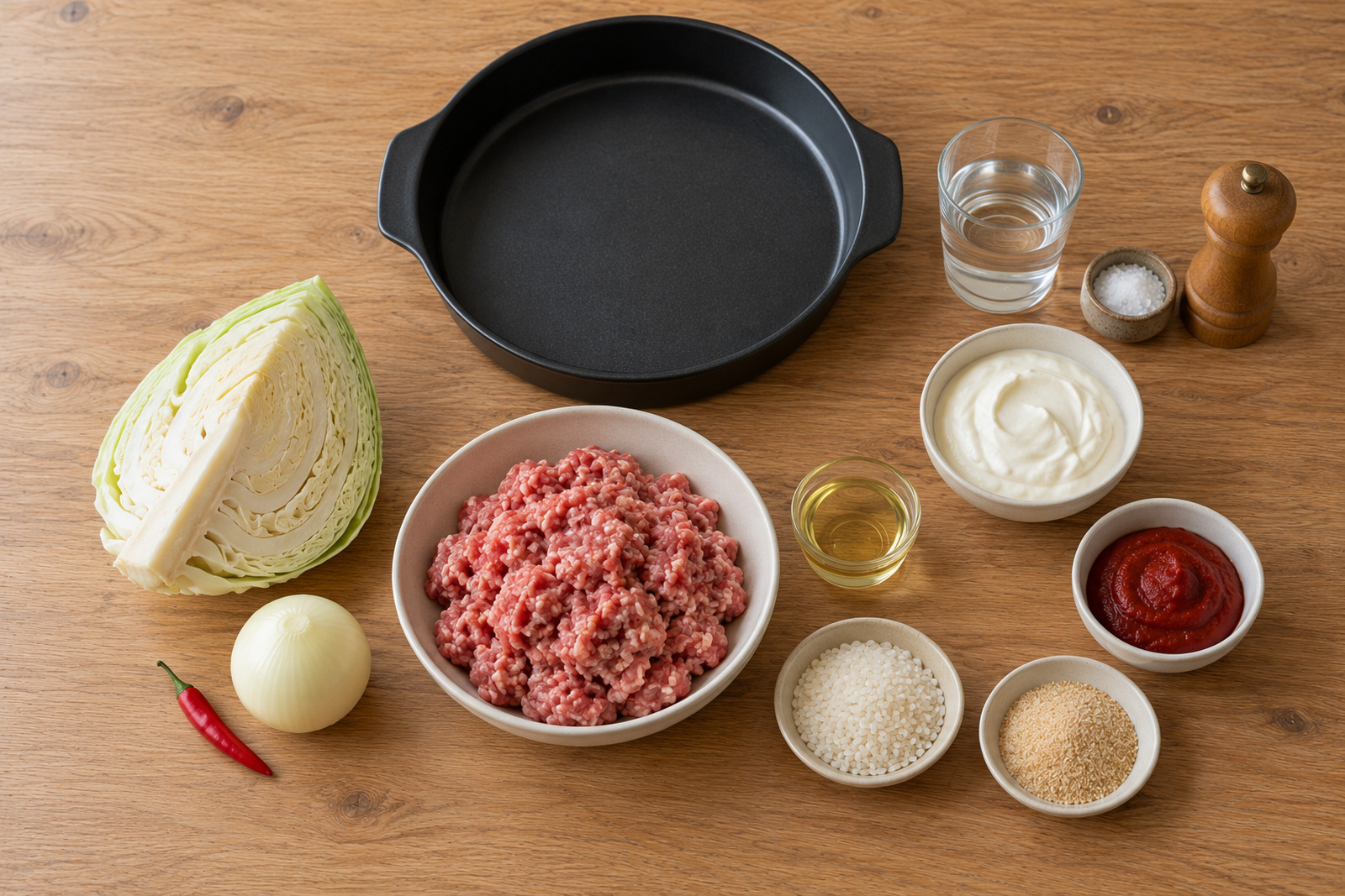 Продукты для ленивых голубцов