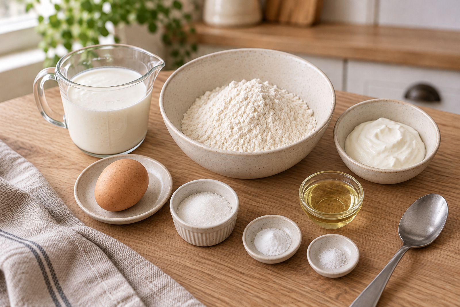 Продукты для оладий на кефире