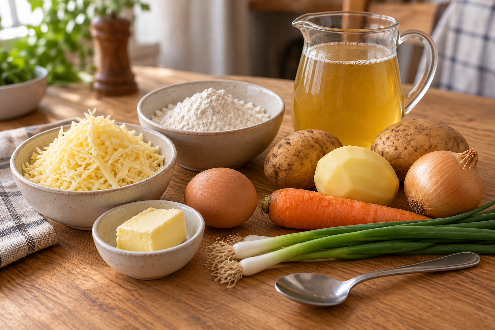 Продукты для супа с сырными шариками