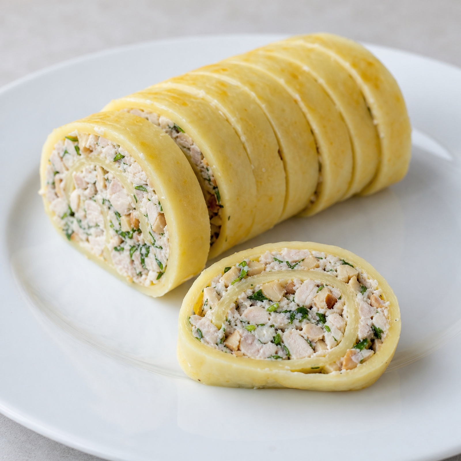 Сырный рулет с курицей: закуска, у которой вместо теста сыр