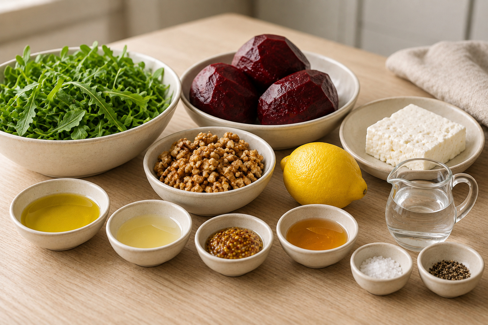Продукты для свекольного салата с брынзой