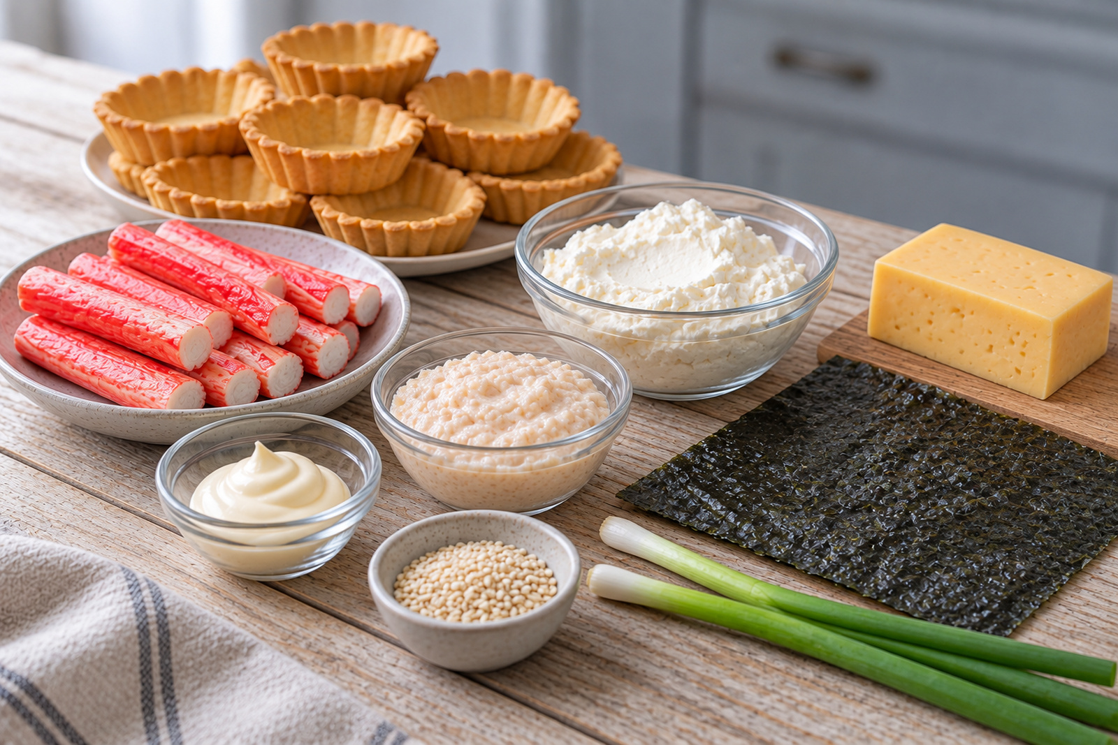 Продукты для тарталеток с крабовой начинкой