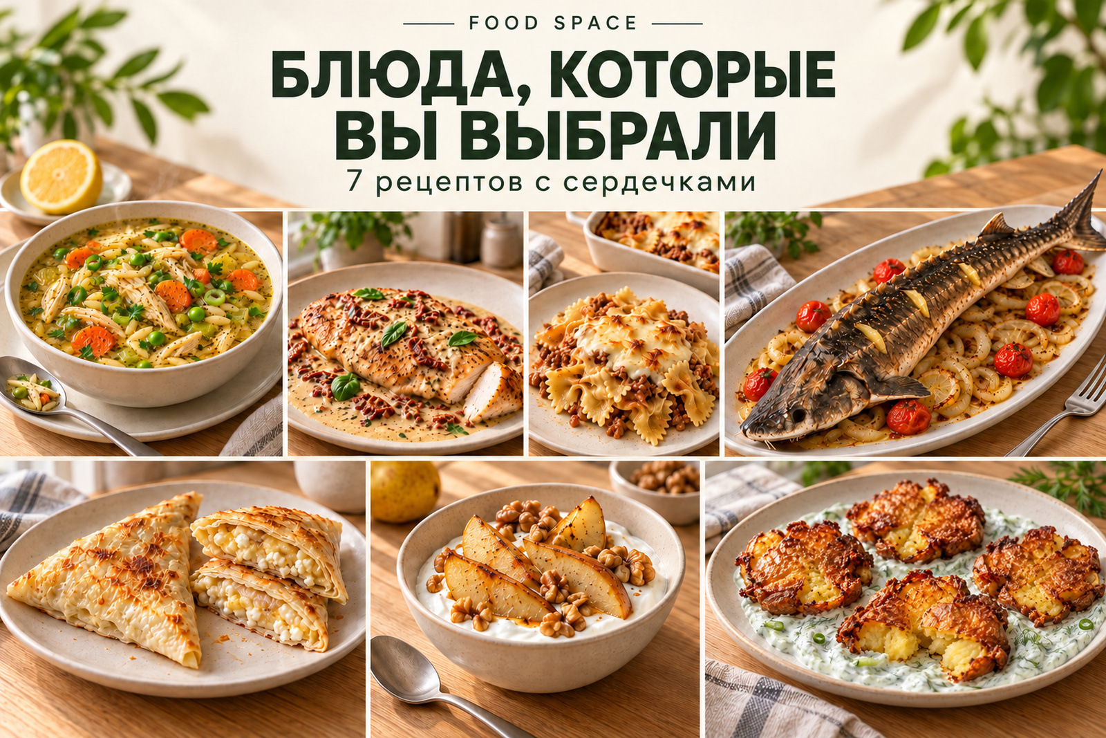 Блюда, которые вы выбрали: семь рецептов недели
